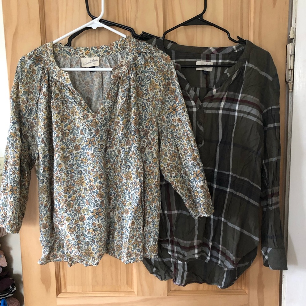 Patterned Popover Tops from Universal Thread - Bundle of 2, Sz M